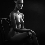A Photographer on the Citadel - Liara + Chair by ~pineappletree on deviantART