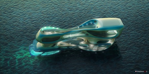 architectural rendering of a marine research centre