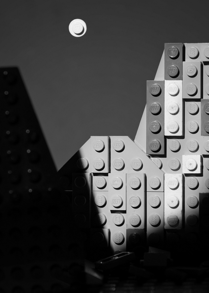 Moon and Half Dome Lego photo recreation