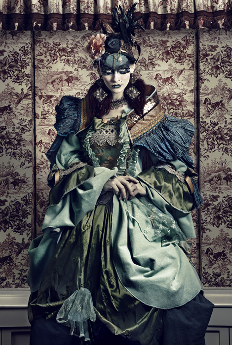 woman in french imperial inspired costume