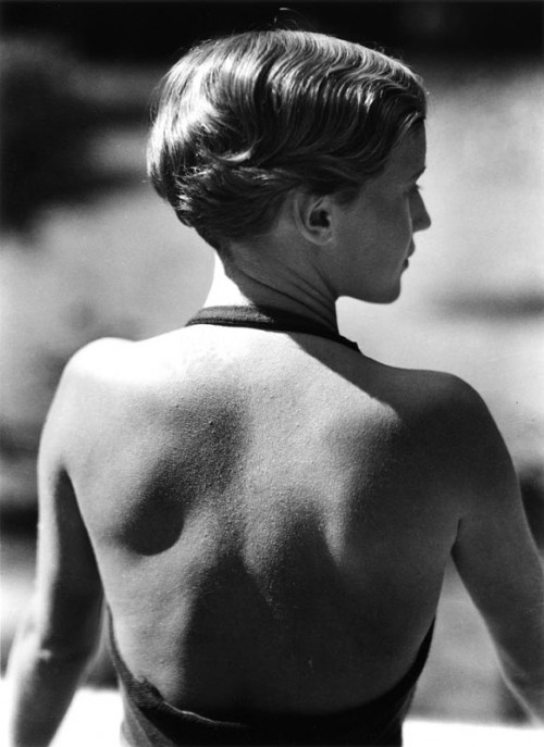photo of a woman's back