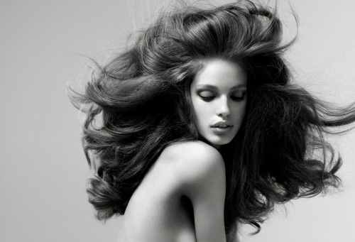 nude with large hair