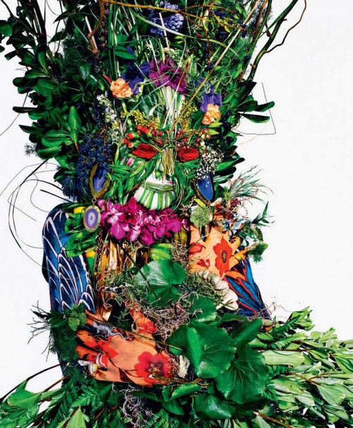woman dressed in plants and leaves 2