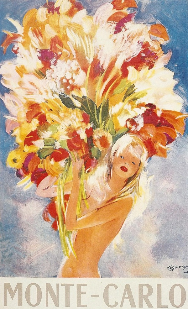 painting of woman holding flowers