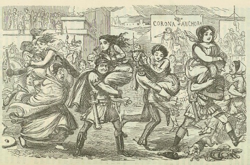 Romans walking off with the Sabine women
