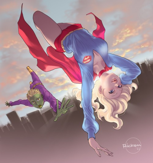brainiac 5 and supergirl by ricken