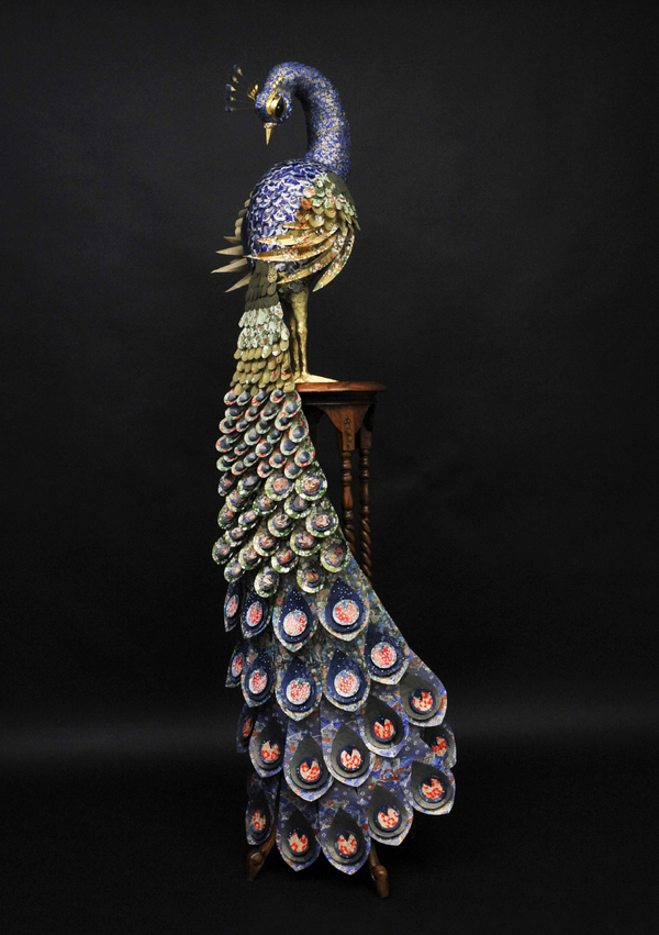 Peacock paper sculpture - The Makerie