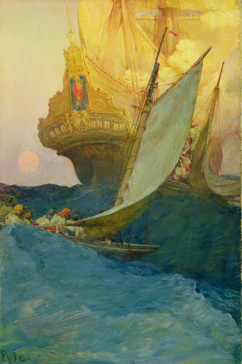 Attack on the Galleon by Howard Pyle