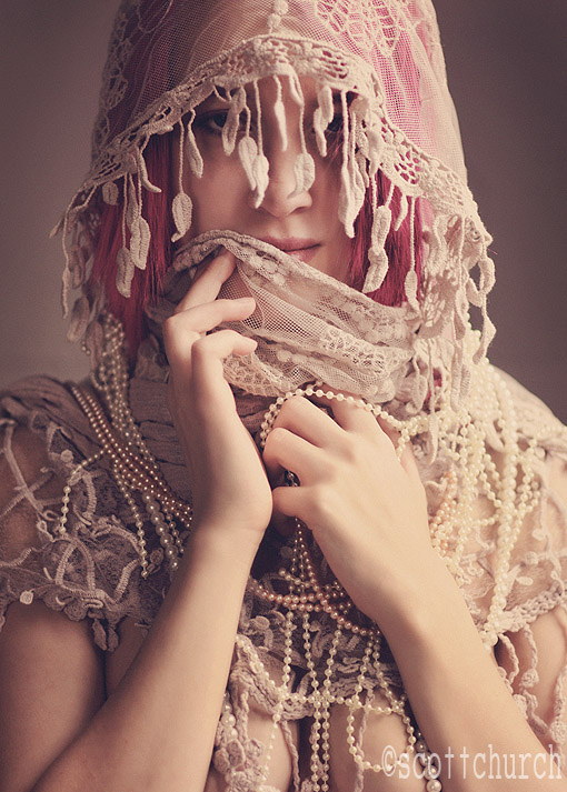 lace and beads in a glamour portrait by ~scottchurch